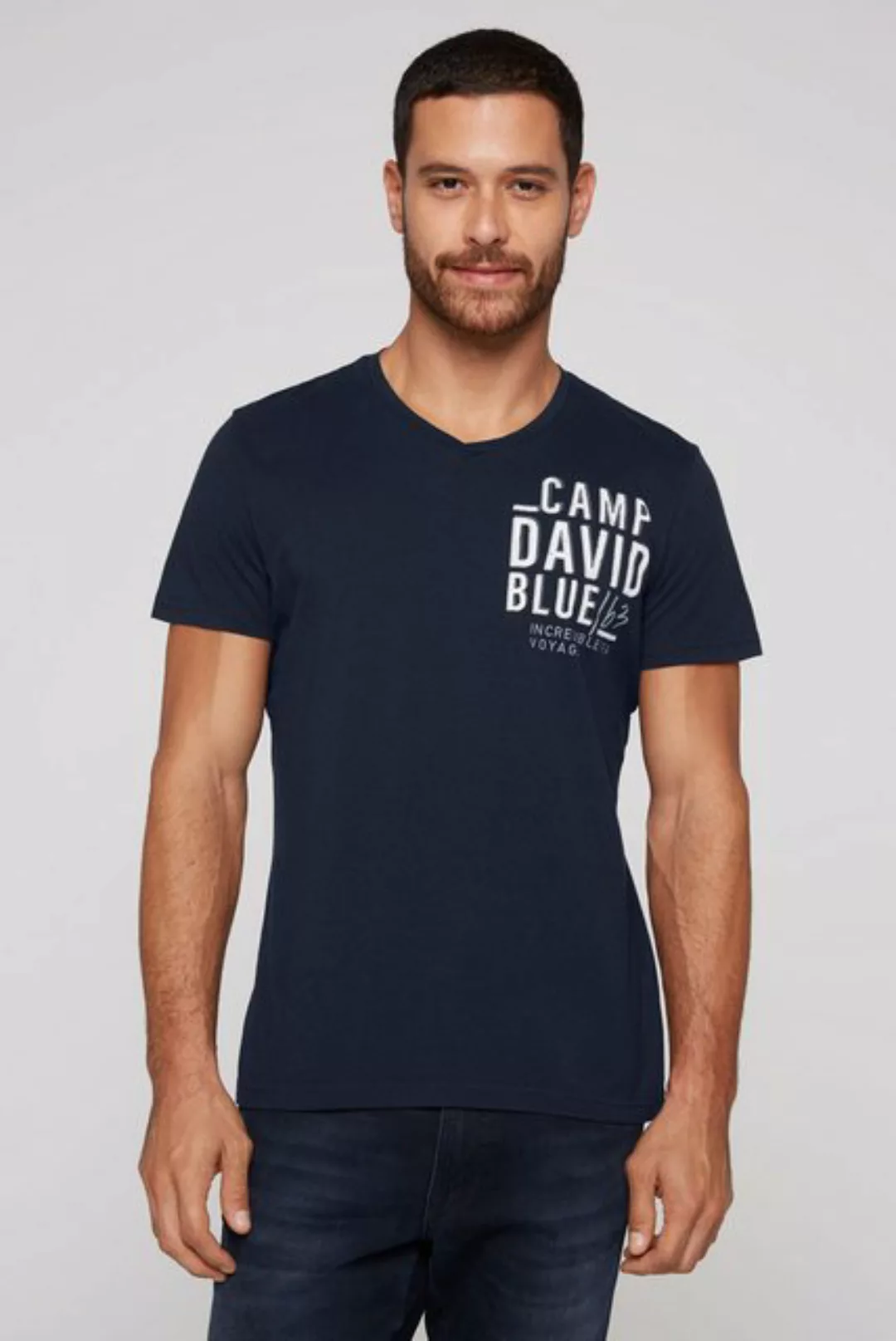 CAMP DAVID V-Shirt, aus Baumwolle günstig online kaufen