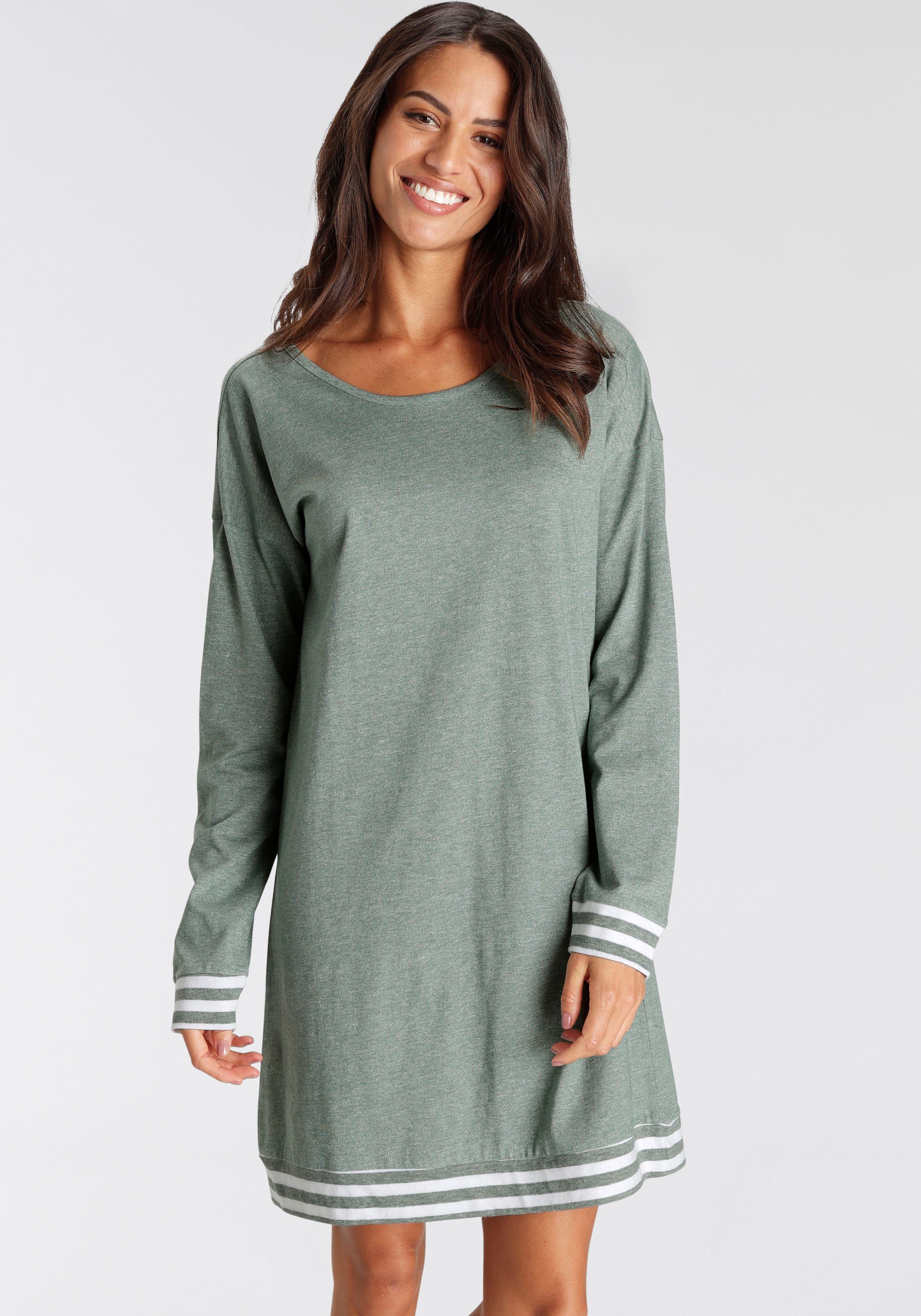 Vivance Dreams Sleepshirt, mit Streifen-Details günstig online kaufen
