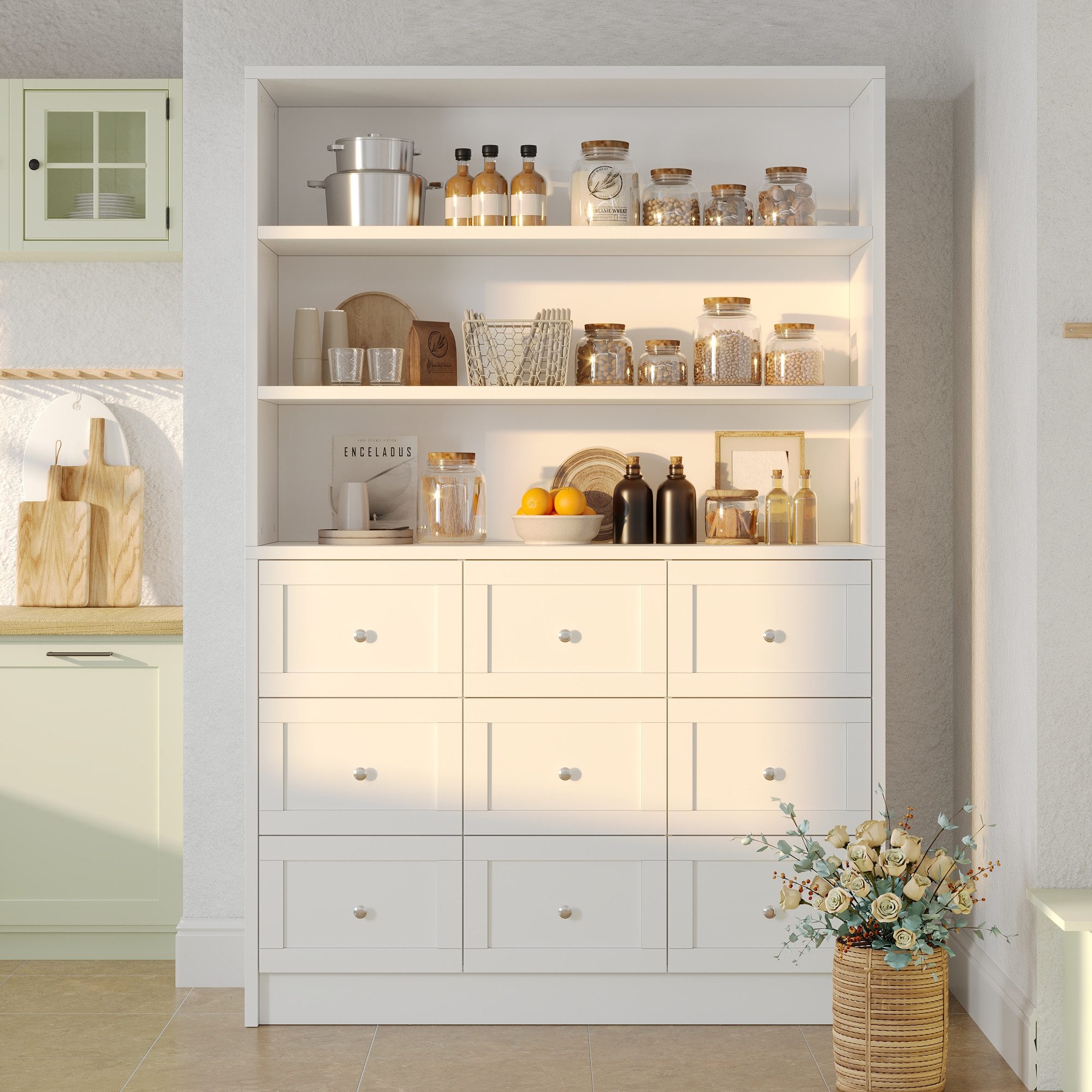 FUFU&GAGA Buffet weiß, Breite 120 cm günstig online kaufen