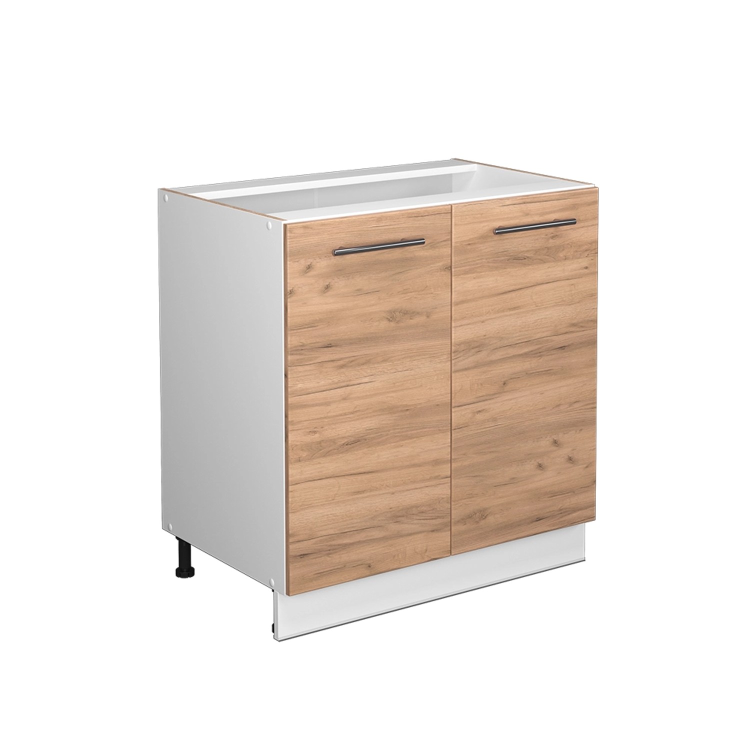 Vicco Spülenunterschrank Fame-Line Goldkraft Eiche/Weiß 80 cm mit Regal AP günstig online kaufen