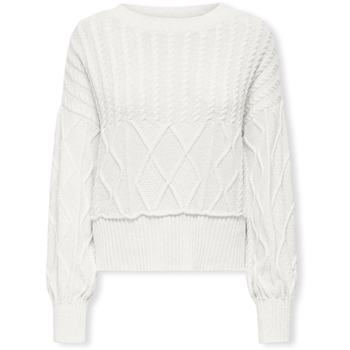 Only  Pullover Katia Life Loose Cable Knit - Cloud Dancer günstig online kaufen