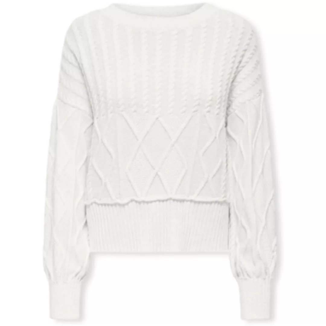 Only  Pullover Katia Life Loose Cable Knit - Cloud Dancer günstig online kaufen