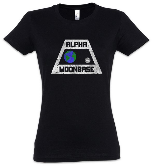 Urban Backwoods Print-Shirt Vintage Alpha Moonbase Logo Damen T-Shirt Mondb günstig online kaufen