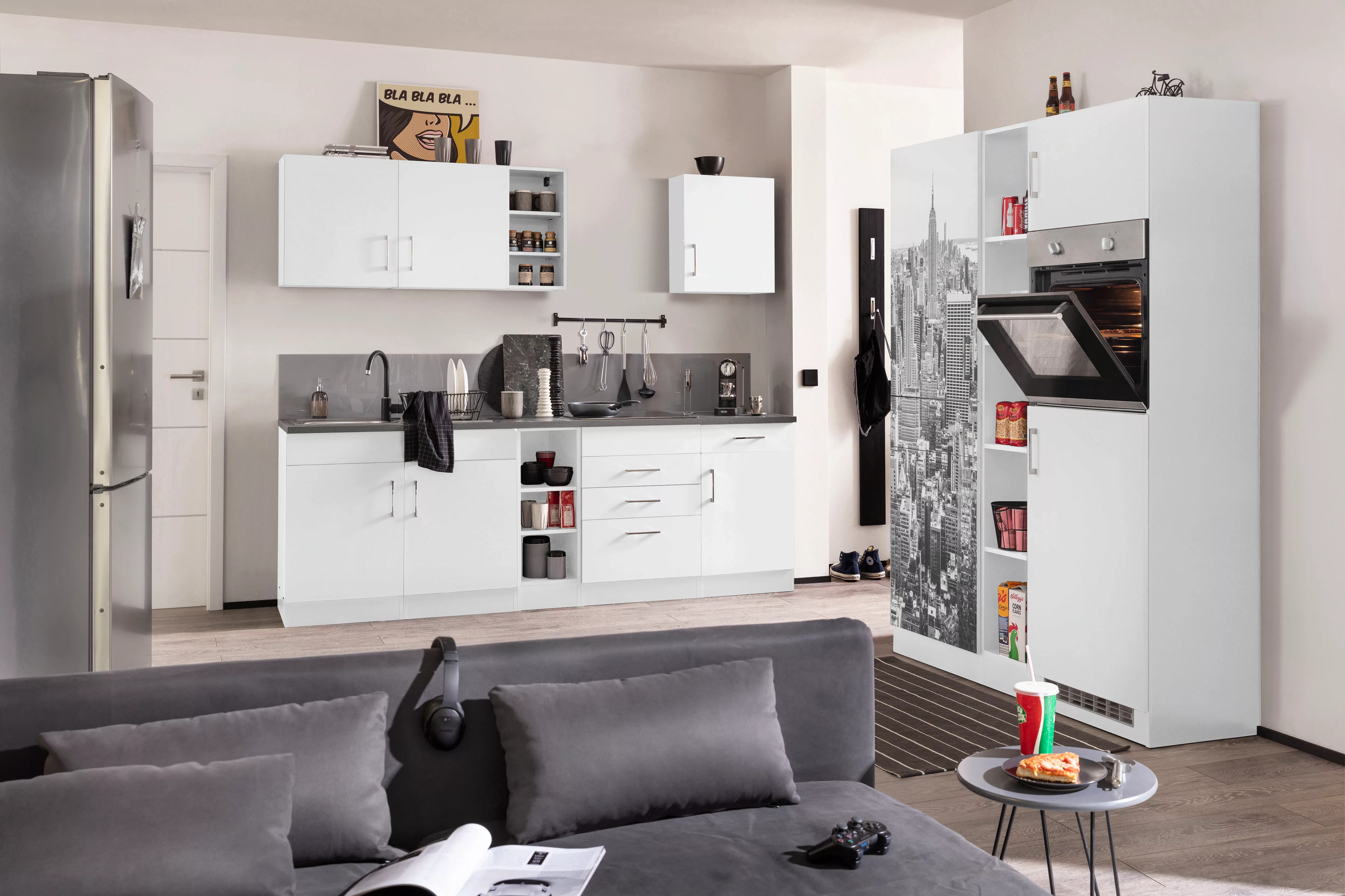 HELD MÖBEL Küchenzeile "Paris", ohne E-Geräte, Breite 390 cm günstig online kaufen