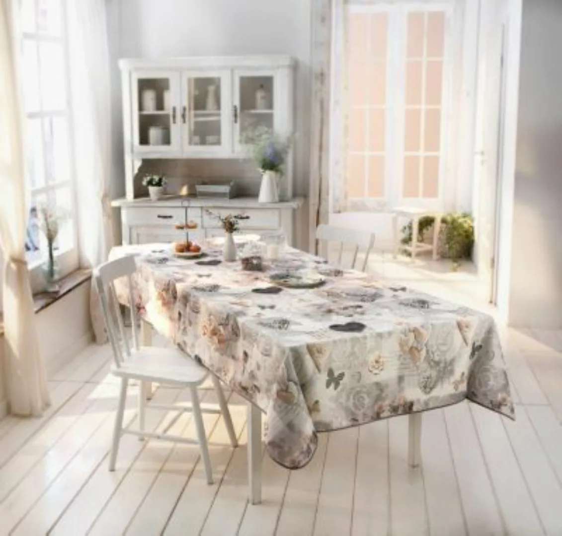 HOME Living Tischdecke Nostalgie Tischdecken grau günstig online kaufen
