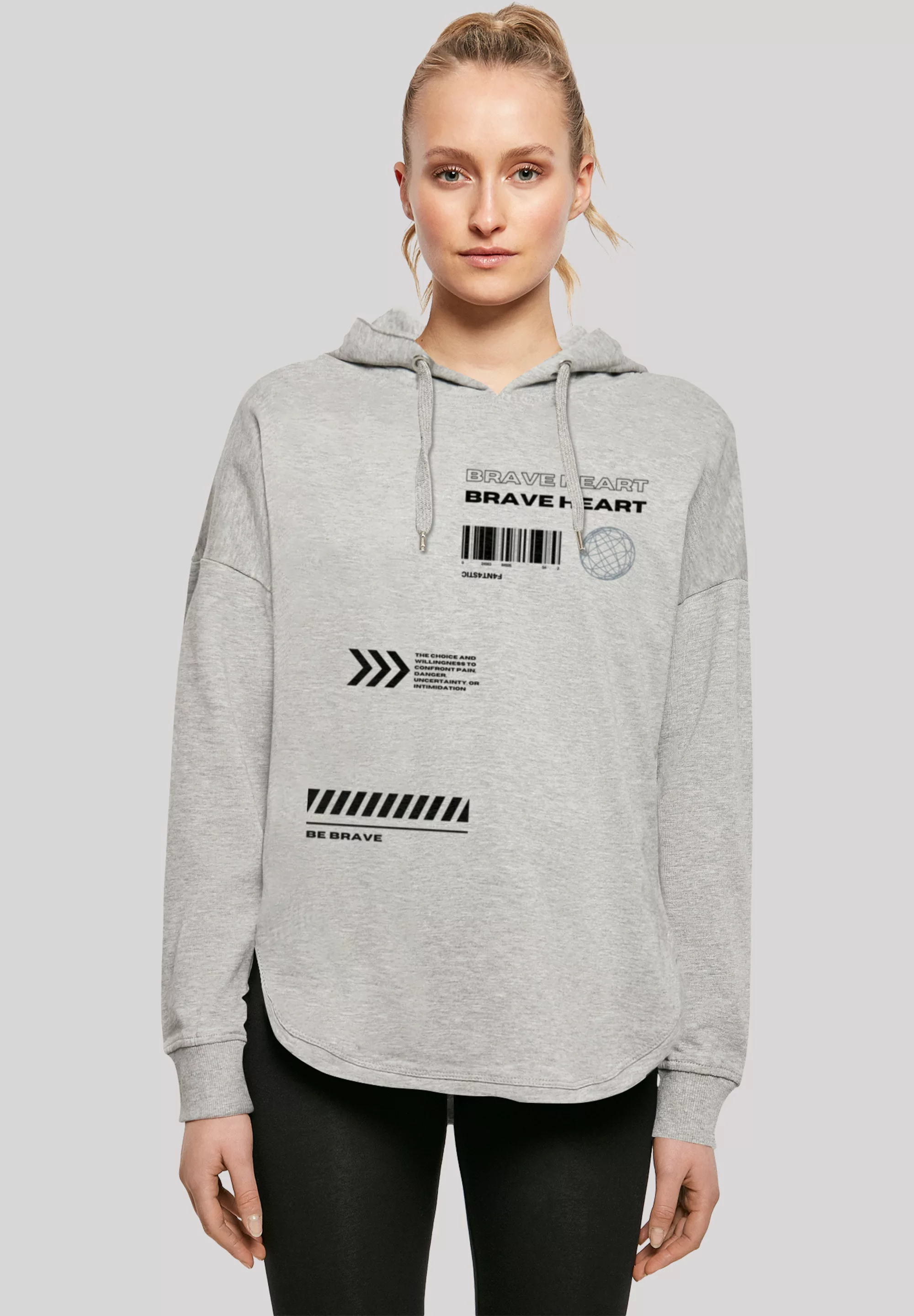 F4NT4STIC Kapuzenpullover "Brave Heart OVERSIZE HOODIE", Print günstig online kaufen