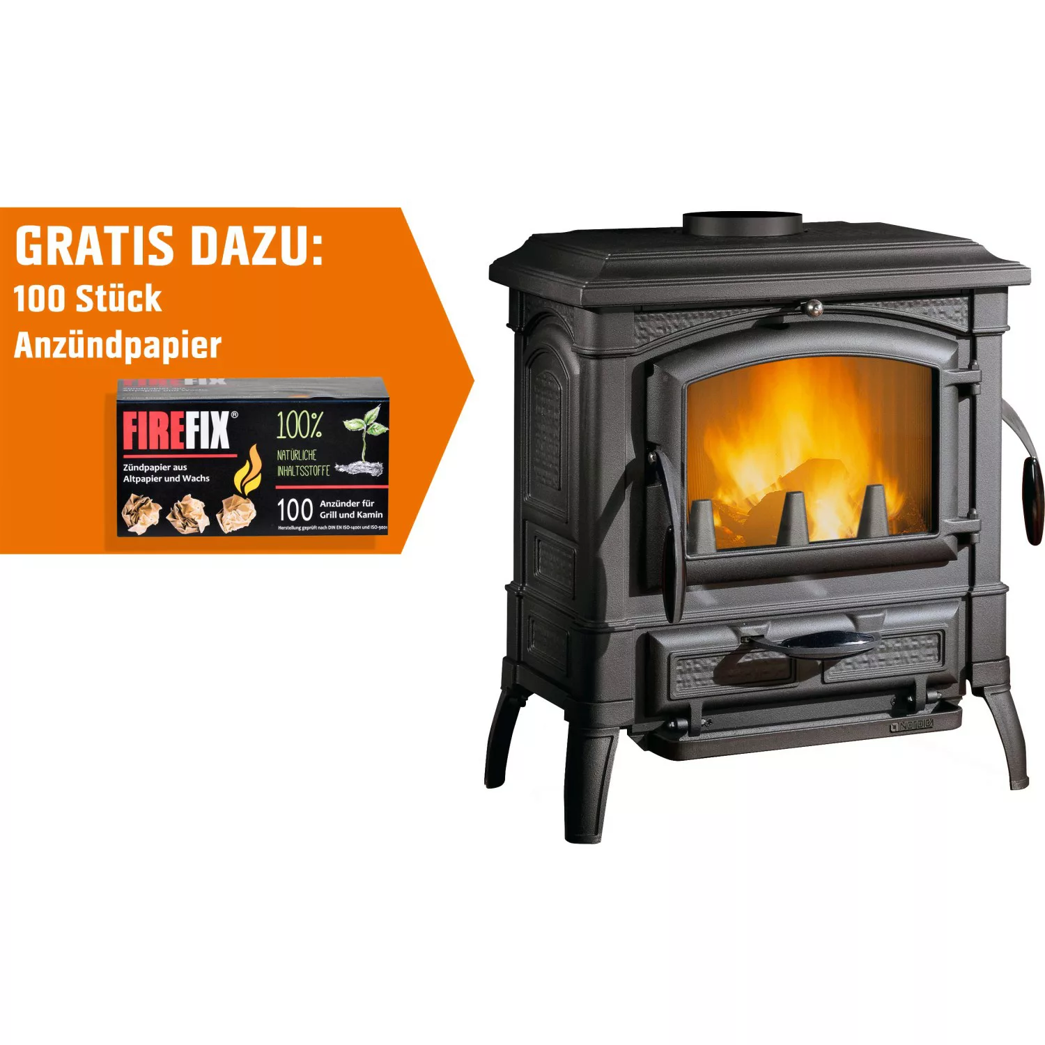 La Nordica Kaminofen Isetta Gusseisen Schwarz 7,7 kW EEK: A+ günstig online kaufen