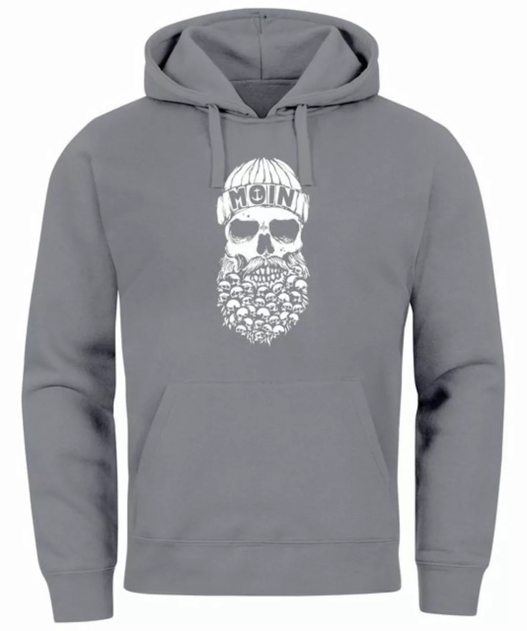 Neverless Hoodie Hoodie Herren Totenkopf Nordisch Moin Hamburg Dialekt Skul günstig online kaufen