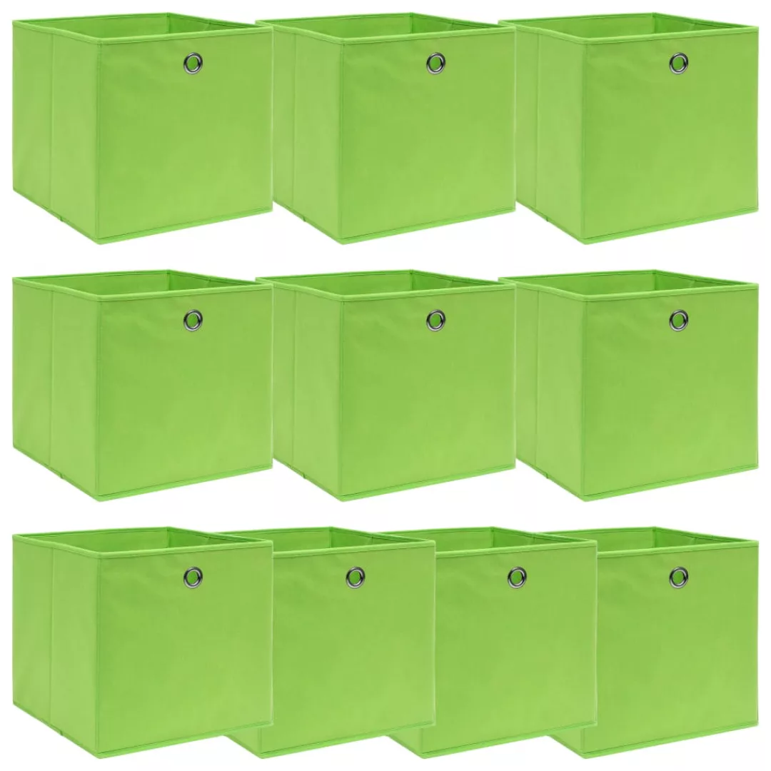 Aufbewahrungsboxen 10 Stk. Grün 32ã32ã32 Cm Stoff günstig online kaufen