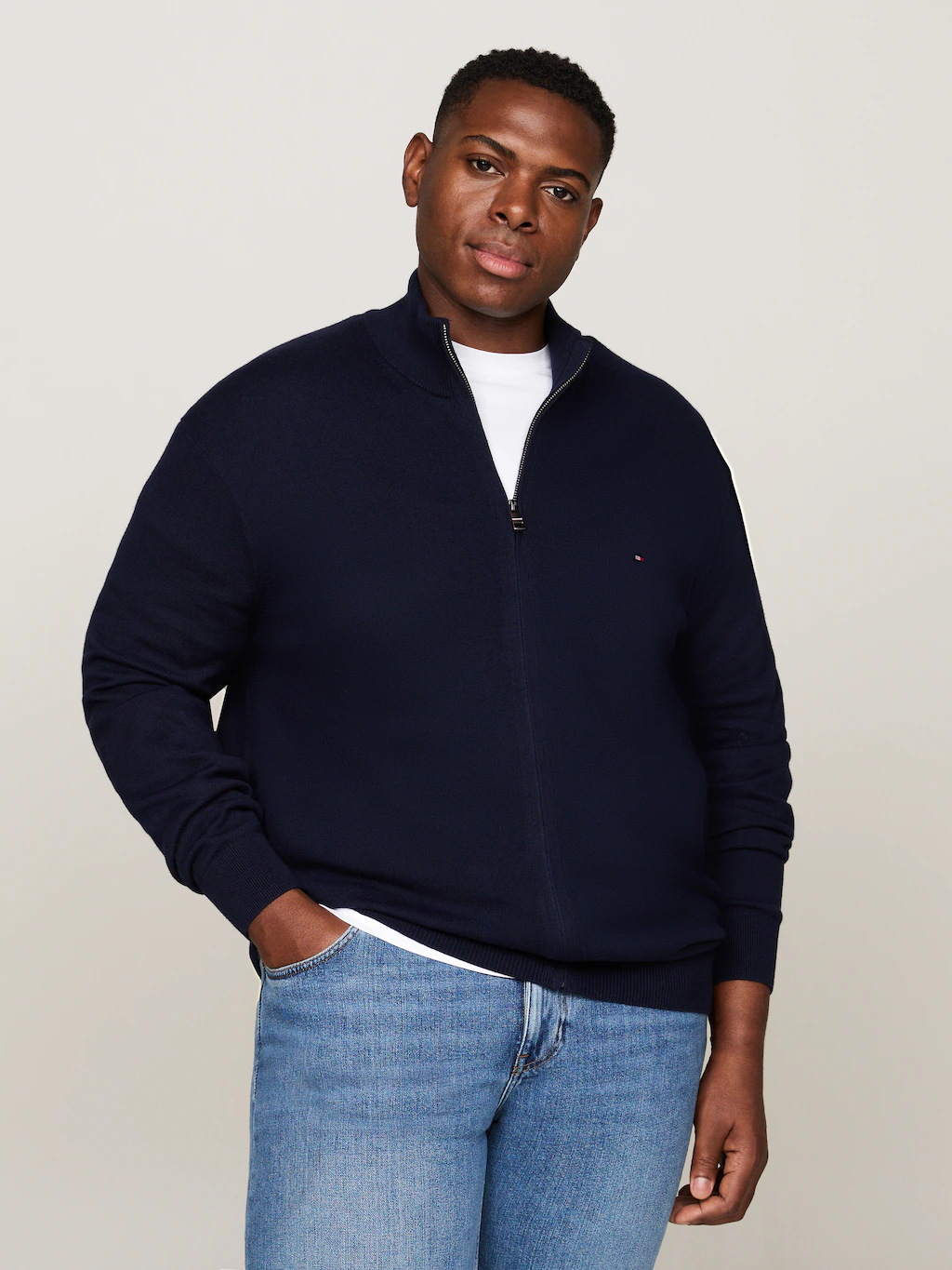 Tommy Hilfiger Big & Tall Cardigan "BT-PIMA ORG CTN CASHMERE ZTHRU-B" günstig online kaufen