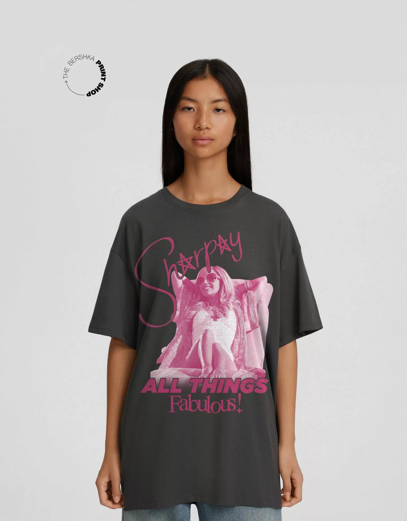 Bershka Oversize-T-Shirt Mit Sharpay High School Musical Print Damen Xl Dun günstig online kaufen