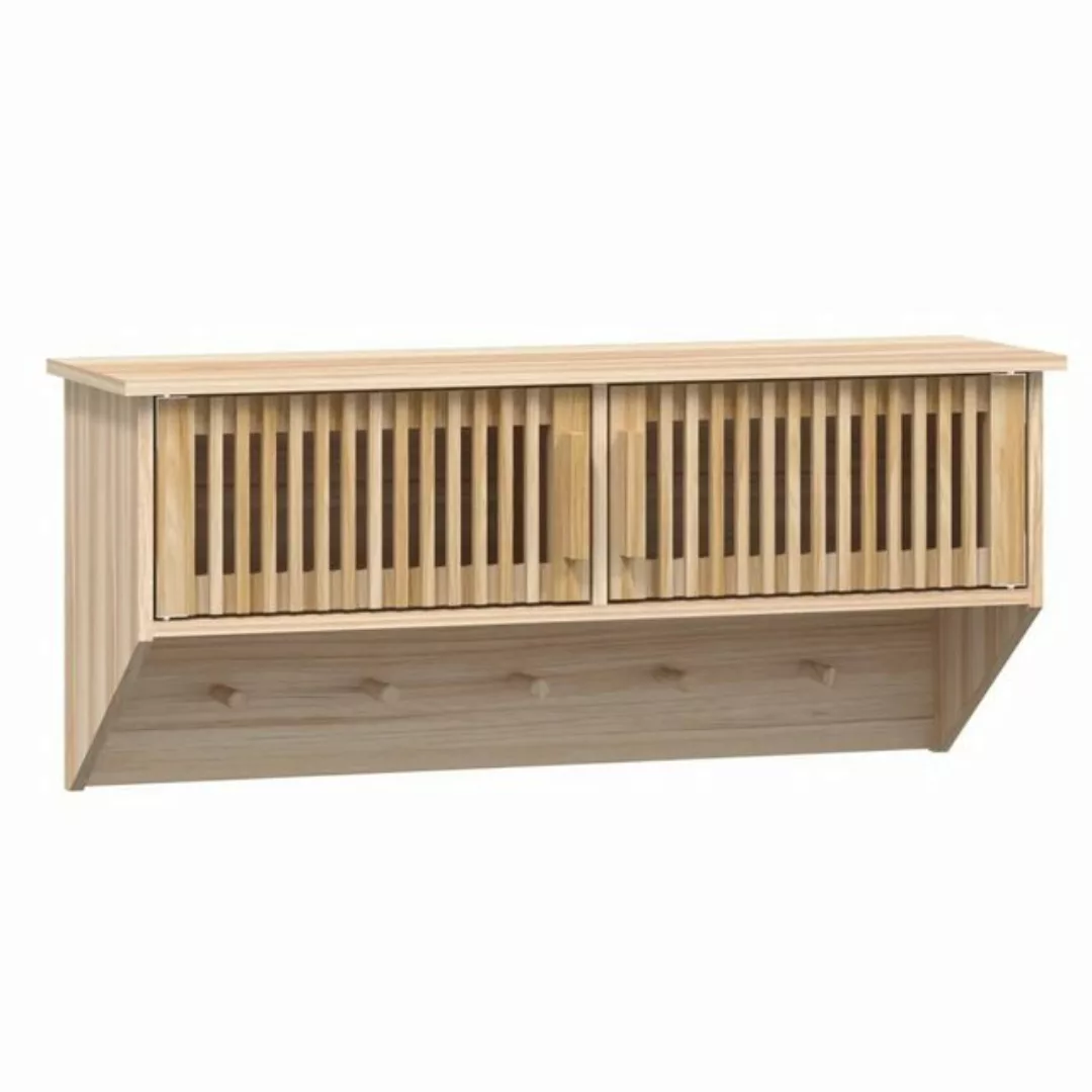 vidaXL Kleiderschrank Wandgarderobe mit Haken 80x24x35,5 cm Holzwerkstoff ( günstig online kaufen