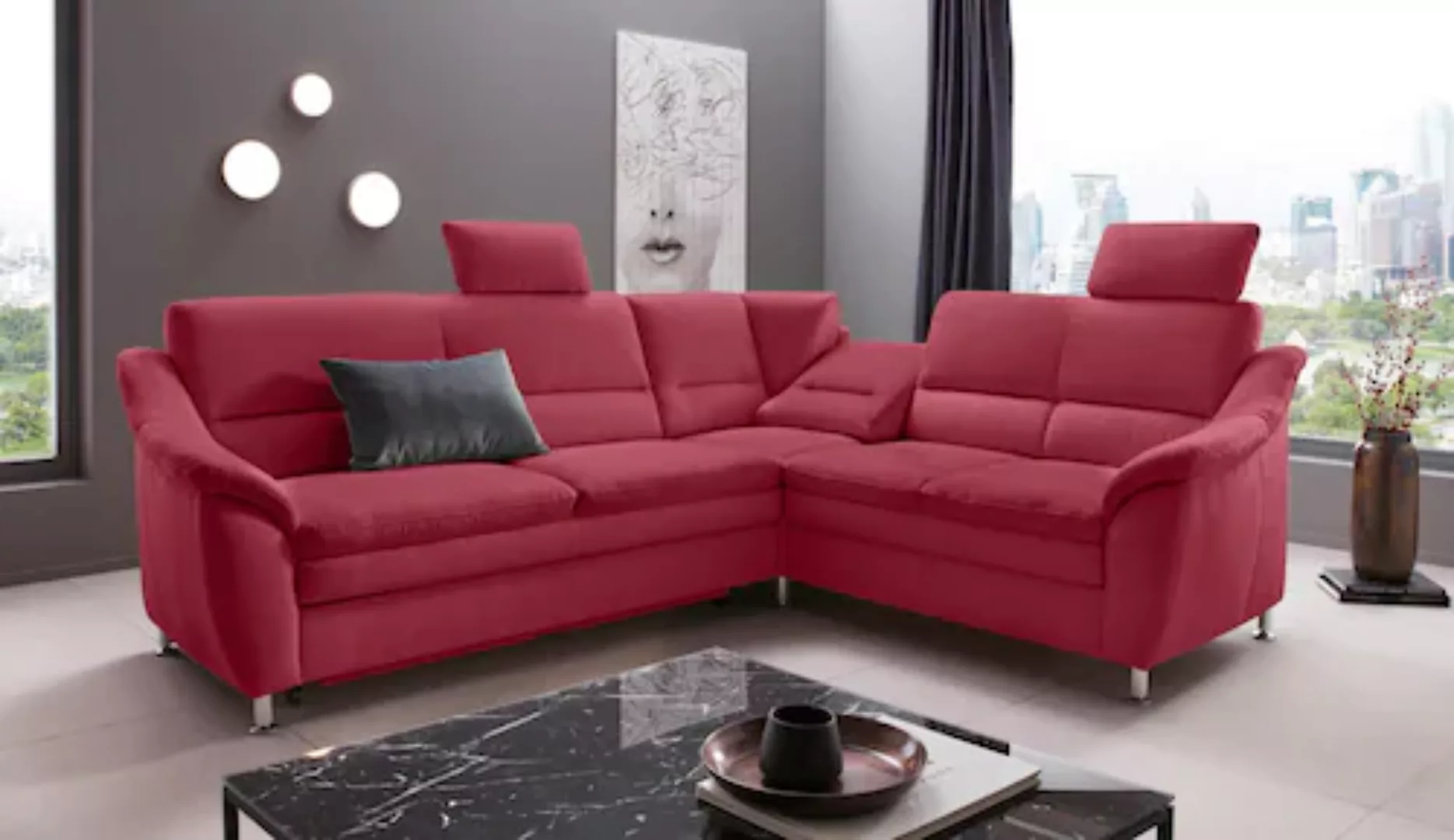 Places of Style Ecksofa Cardoso, Federkern, wahlweise mit Bett, Schubkasten günstig online kaufen