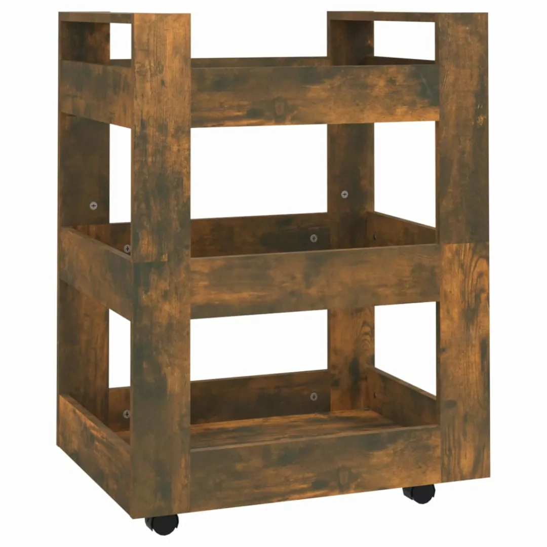 Vidaxl Küchenwagen Räuchereiche 60x45x80 Cm Holzwerkstoff günstig online kaufen