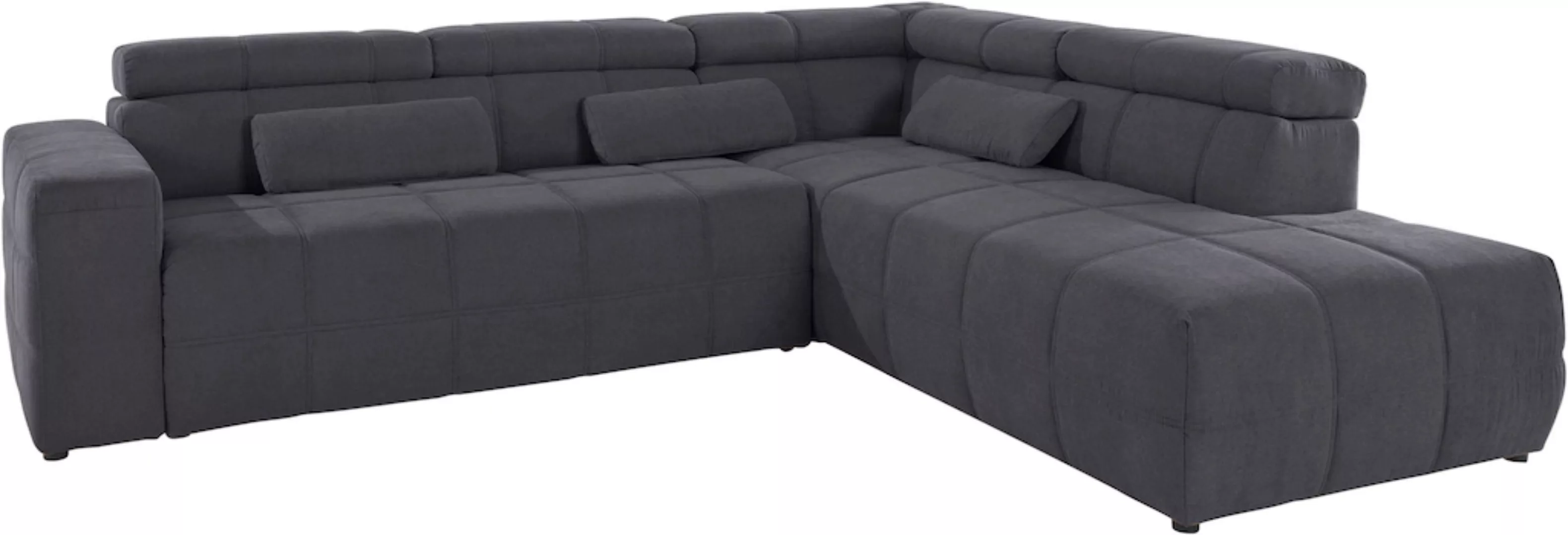 DOMO collection Ecksofa »Brandon L-Form, auch in Leder«, inklusive Kopfteil günstig online kaufen