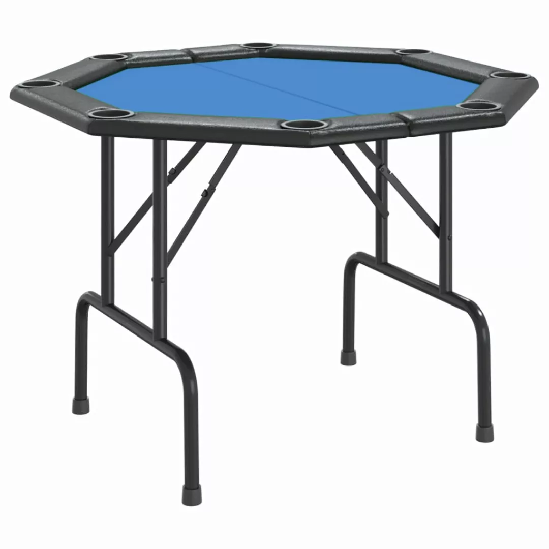 Vidaxl Pokertisch Klappbar 8 Spieler Blau 108x108x75 Cm günstig online kaufen