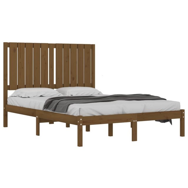 vidaXL Bett Massivholzbett ohne Matratze Honigbraun 120x200 cm Kiefernholz günstig online kaufen