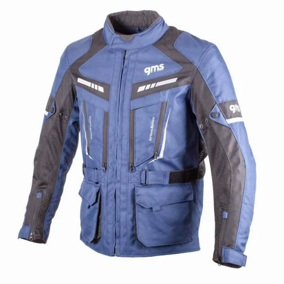 gms Motorradjacke GMS Jacke Track Light - blau-schwarz L günstig online kaufen