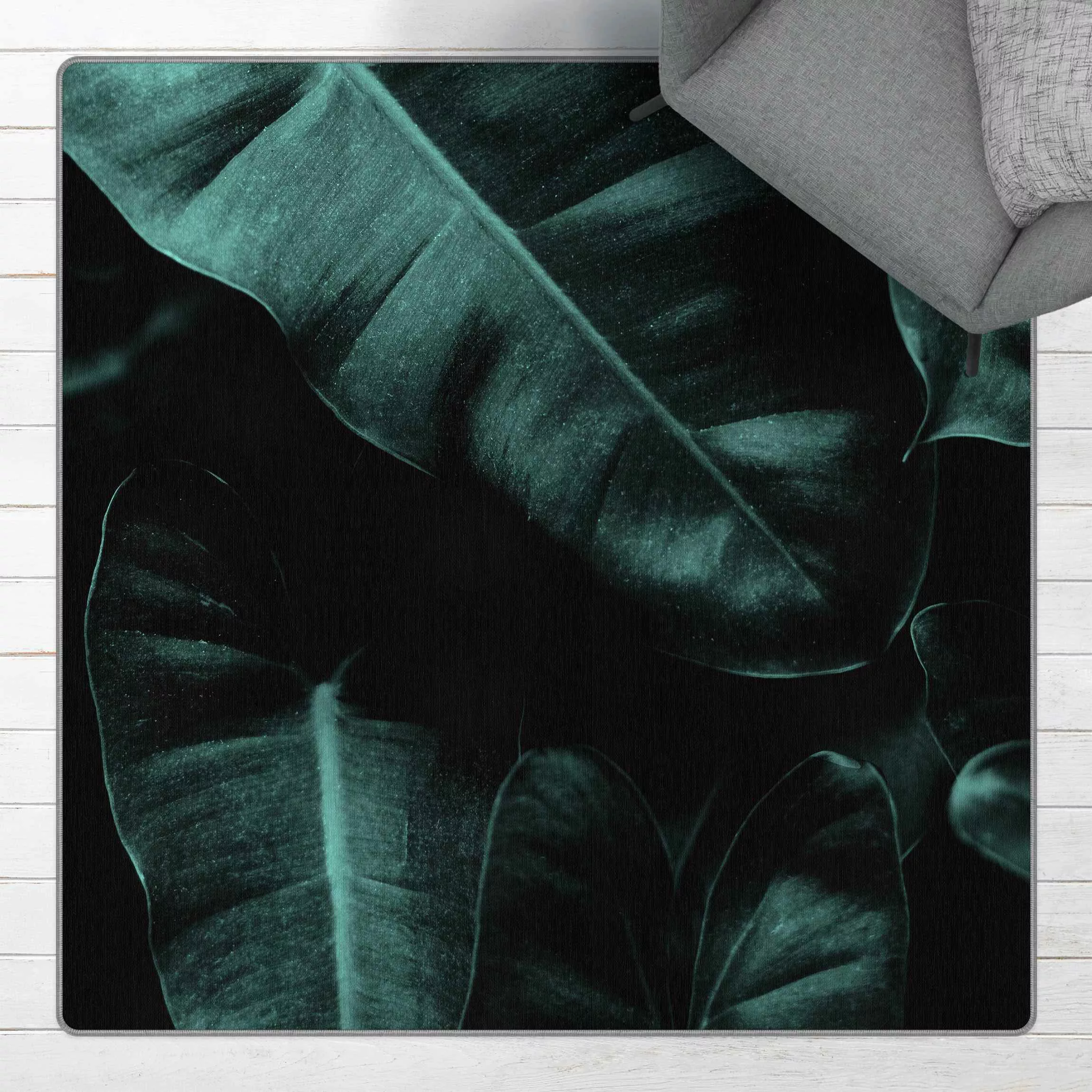 Teppich Dschungel Blätter Dunkelgrün günstig online kaufen