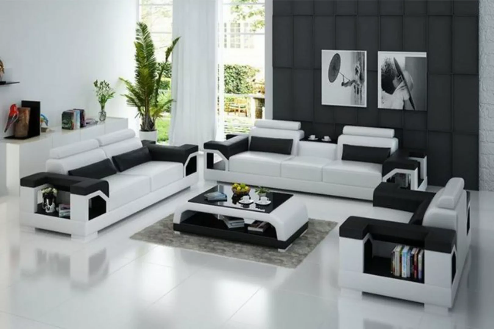 JVmoebel Sofa Moderne Leder Couchen Sofa Luxuriöse Sofagarnitur 3+2 Set, Ma günstig online kaufen