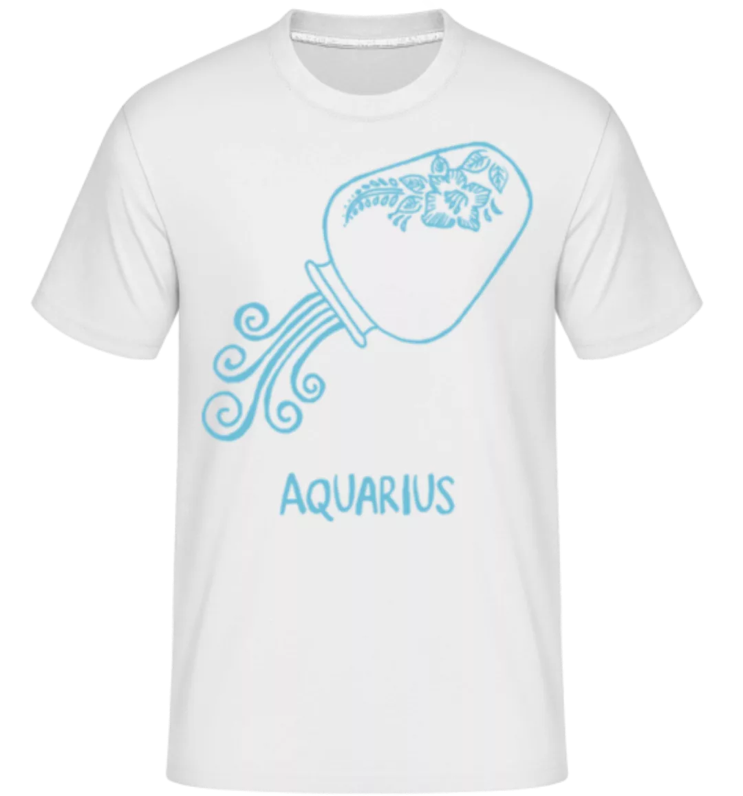 Scribble Style Zodiac Sign Aquarius · Shirtinator Männer T-Shirt günstig online kaufen