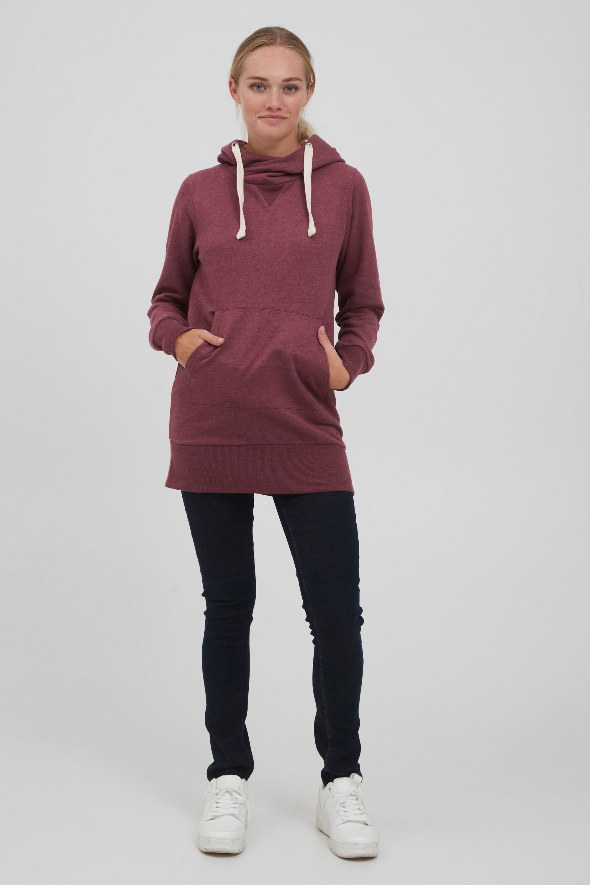 OXMO Kapuzensweatshirt OXJenny lang geschnittenes Kapuzensweatshirt günstig online kaufen