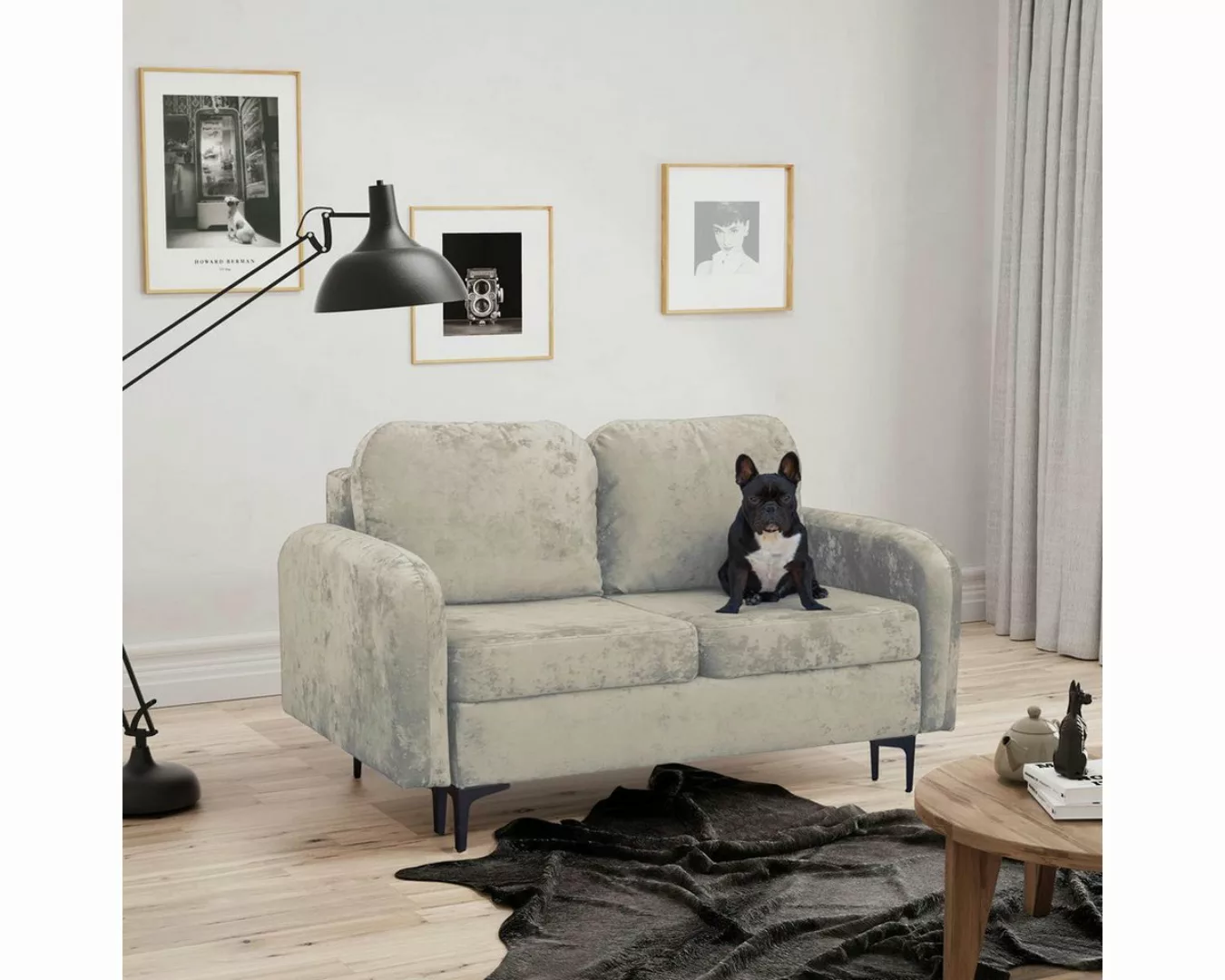 Compleo Schlafsofa klein 157 cm breit BELLA, Metallfüße, Modern design günstig online kaufen