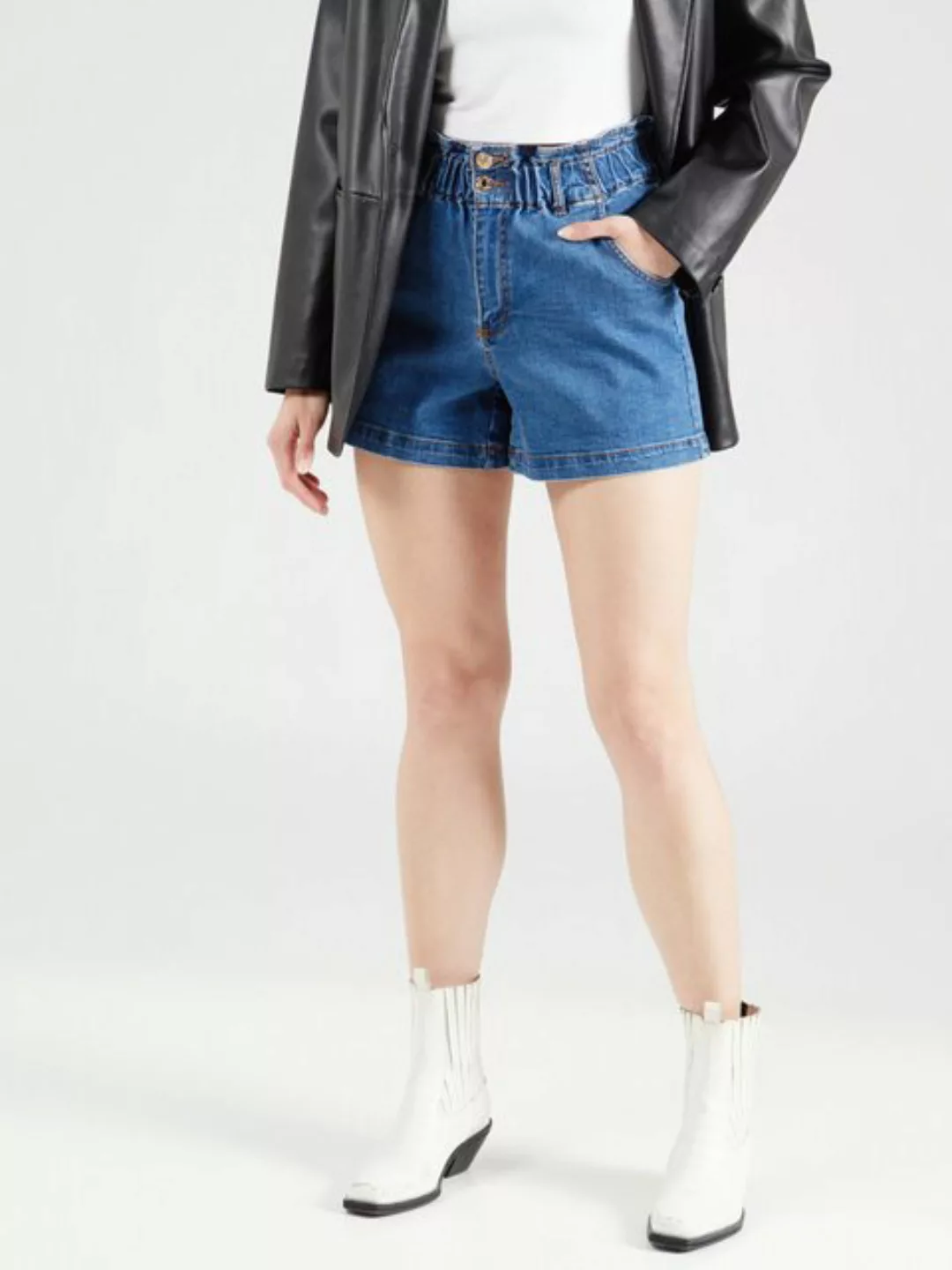 nümph Jeansshorts LULU (1-tlg) Drapiert/gerafft günstig online kaufen