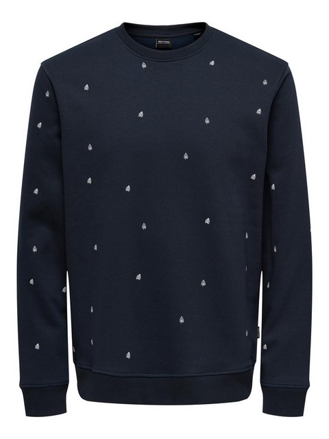 ONLY & SONS Sweatshirt Weicher Pullover Basic Sweatshirt 6912 in Dunkelblau günstig online kaufen