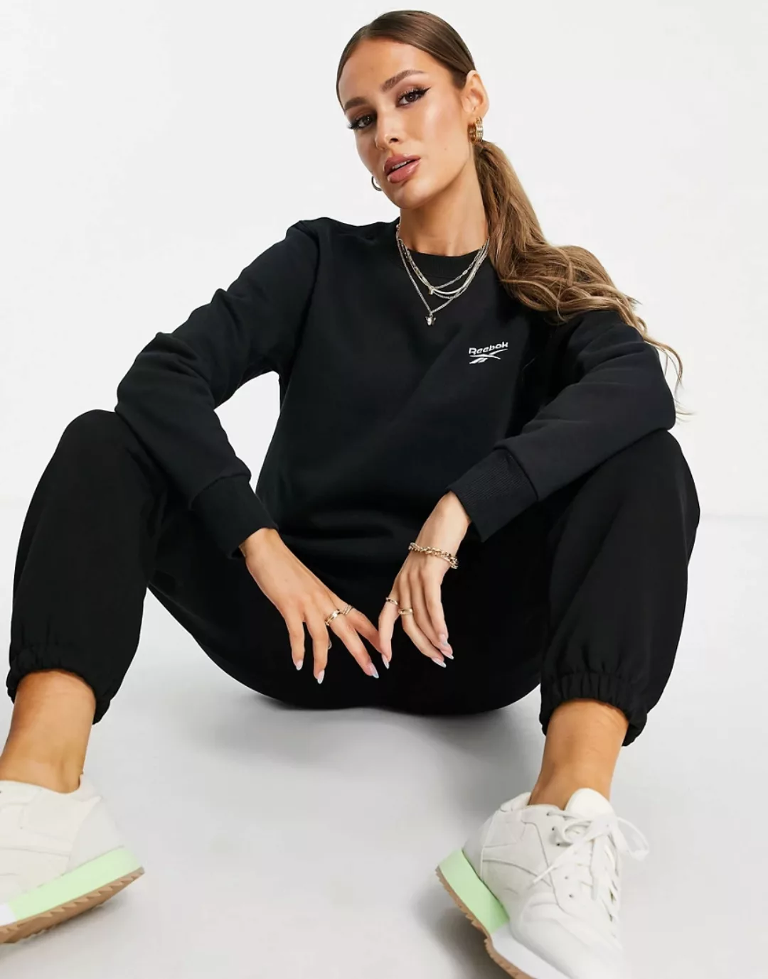 Reebok Ri Fleece Crew Pullover 2XS Black günstig online kaufen