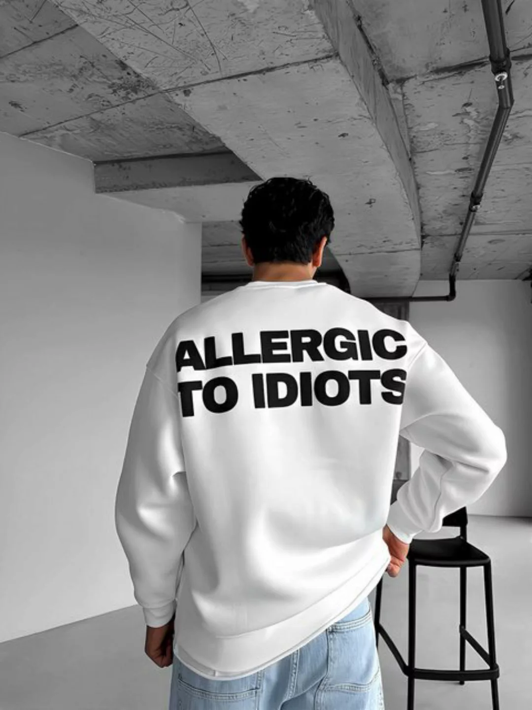 Abluka Sweatshirt Statement Oversize Allergic Sweatshirt – Lässig und einzi günstig online kaufen