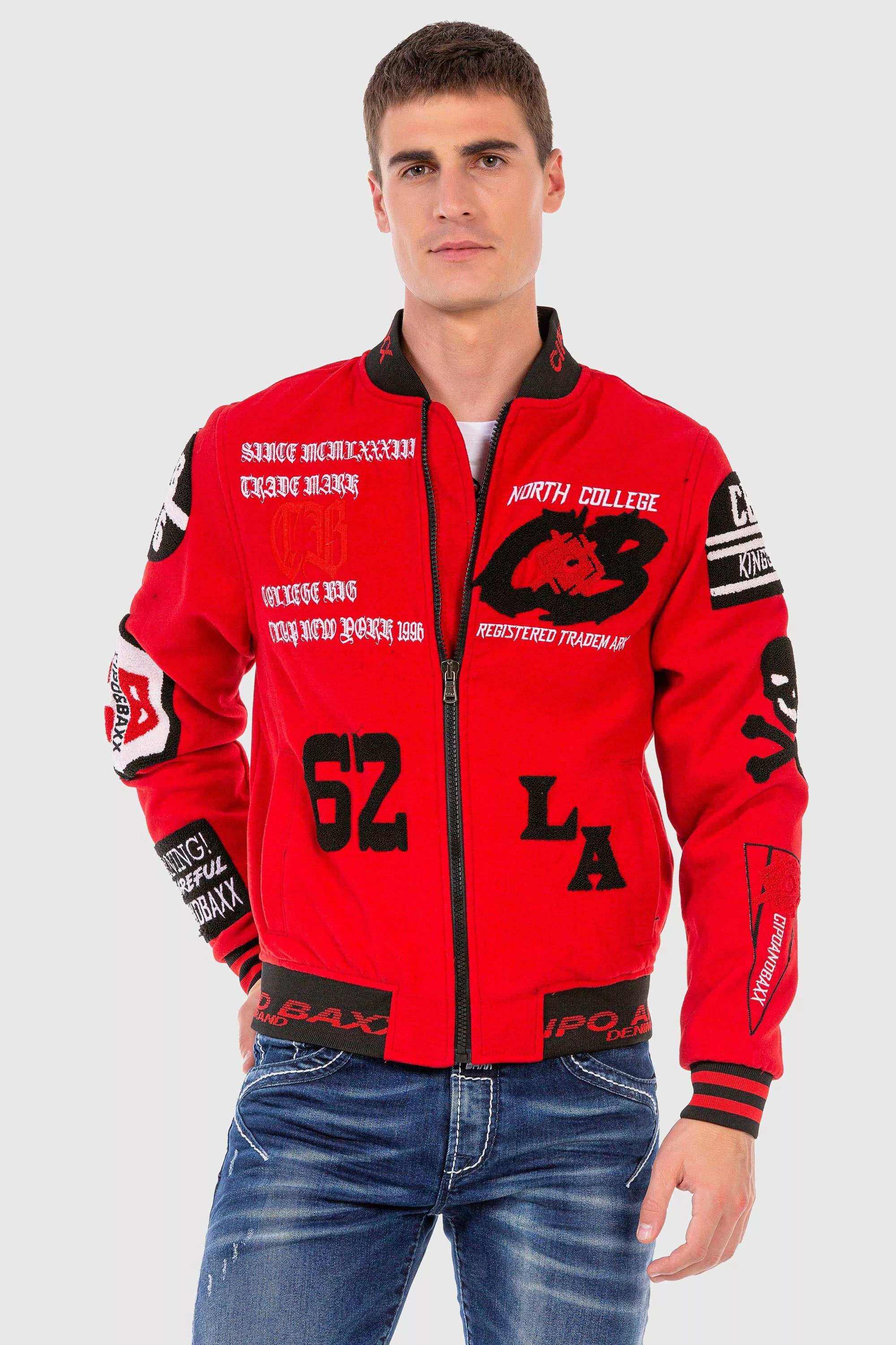 Cipo & Baxx Outdoorjacke "Jacke", ohne Kapuze, mit coolen Stickereien günstig online kaufen