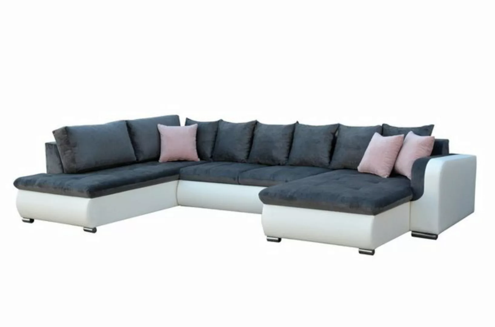 Furnix Wohnlandschaft FIORENZO XXL Sofa mit Schlaffunktion Sofakissen Couch günstig online kaufen