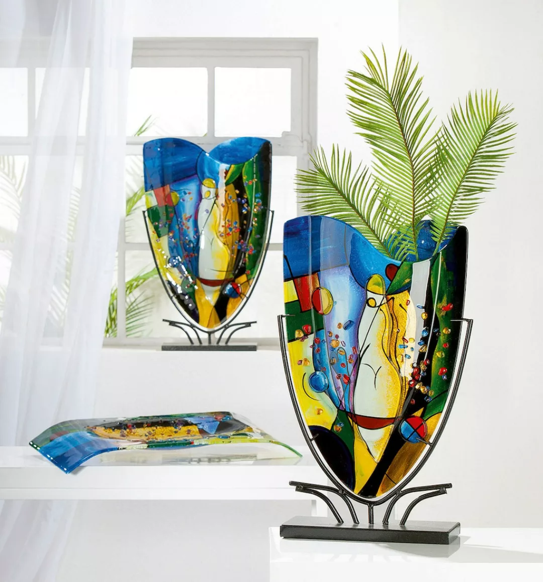 Casablanca by Gilde Tischvase »Magic, Dekovase«, (1 St.), Vase aus Glas, mi günstig online kaufen