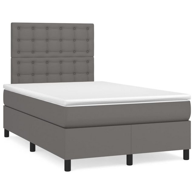 vidaXL Boxspringbett Bett Boxspringbett mit Matratze Kunstleder (120 x 200 günstig online kaufen