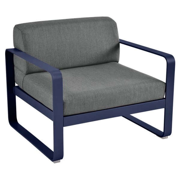 Bellevie Lounge-Sessel Outdoor 92 Abyssblau A3 Graphitgrau günstig online kaufen