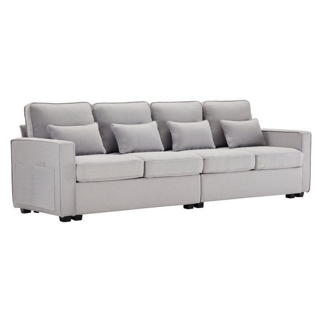 Fanttik Schlafsofa Sofa,Modernes 4-Sitzer-Sofa aus Leinenstoff,Viersitzer-S günstig online kaufen