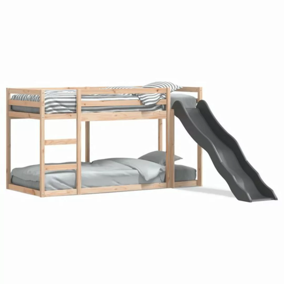 vidaXL Bett Etagenbett mit Rutsche und Leiter 75x190 cm Massivholz Kiefer günstig online kaufen