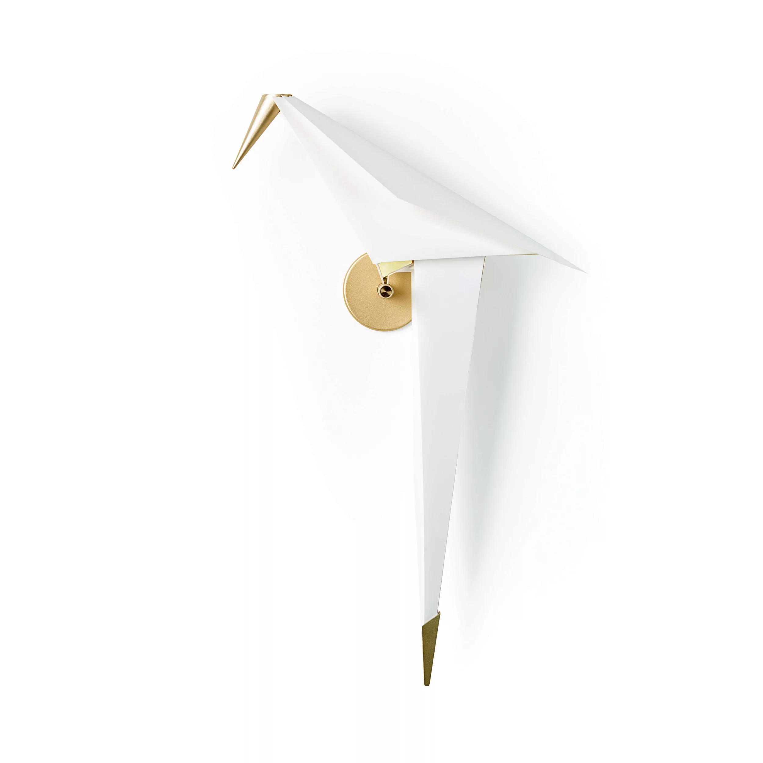 Wandleuchte Perch Light Large plastikmaterial weiß gold metall / LED - für günstig online kaufen