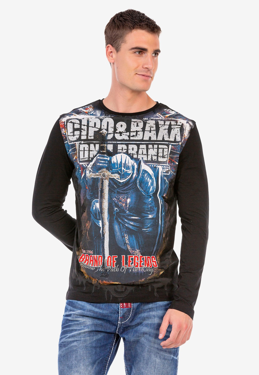 Cipo & Baxx Langarmshirt, in coolem Look günstig online kaufen