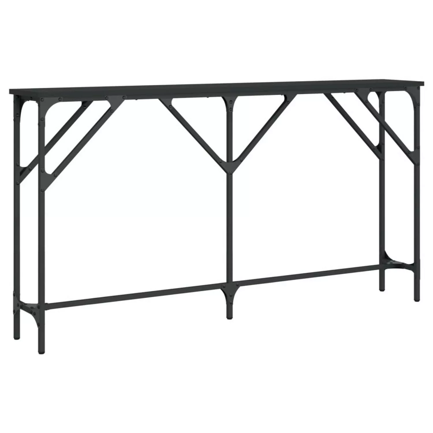 vidaXL Konsolentisch Schwarz 140x23x75 cm Holzwerkstoff günstig online kaufen