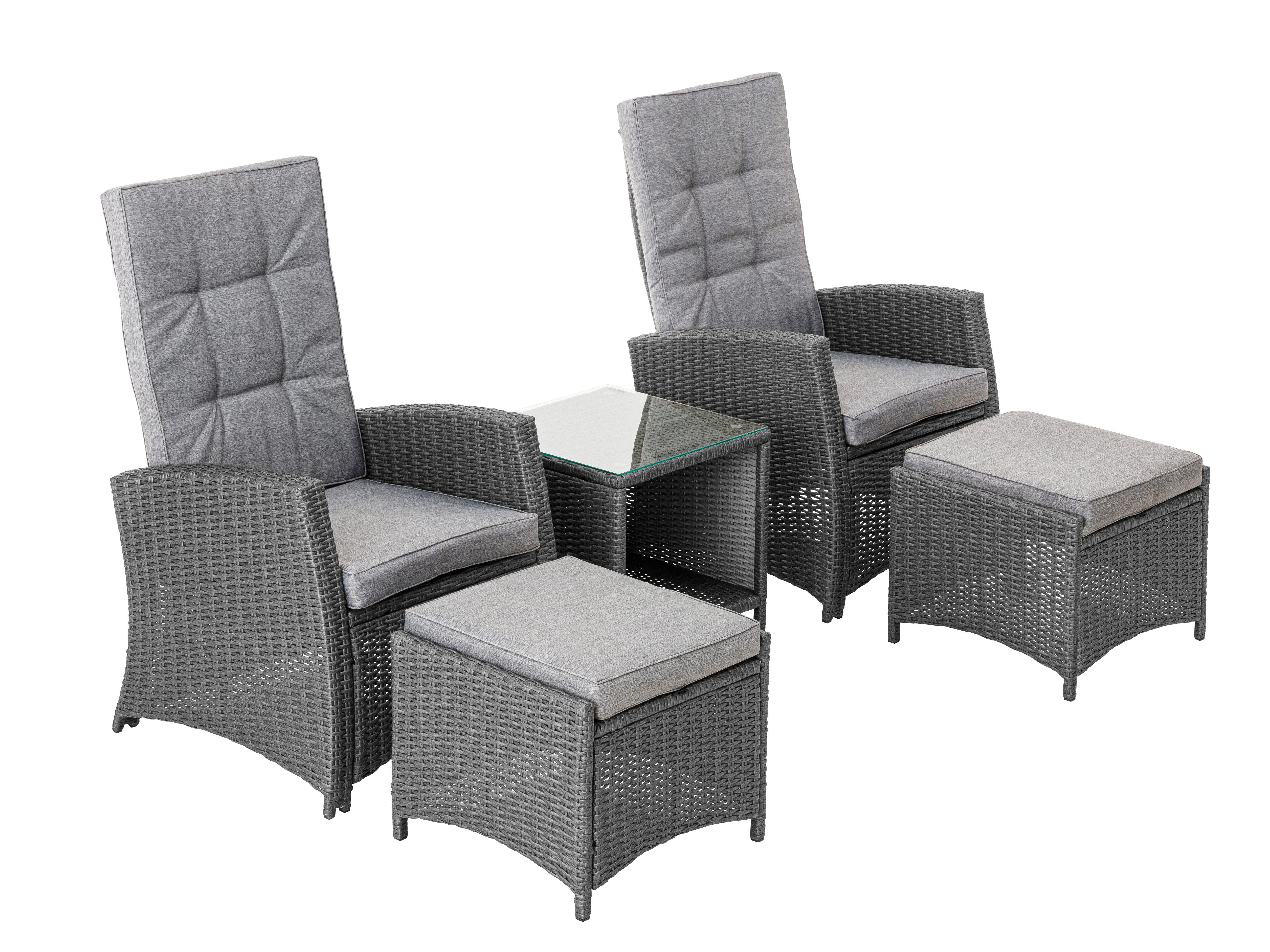 KONIFERA Garten-Essgruppe ""New Paris"", (Set, 11 tlg., 2 Sessel, Rückenleh günstig online kaufen