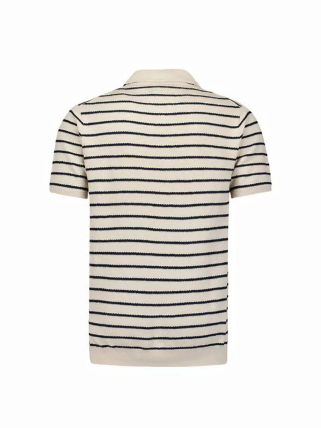 NO EXCESS Poloshirt Pullover Short Sleeve Polo 2 Coloured Stripe With Linen günstig online kaufen