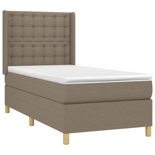 vidaXL Boxspringbett Boxspringbett mit Matratze Taupe 80x200 cm Stoff Bett günstig online kaufen