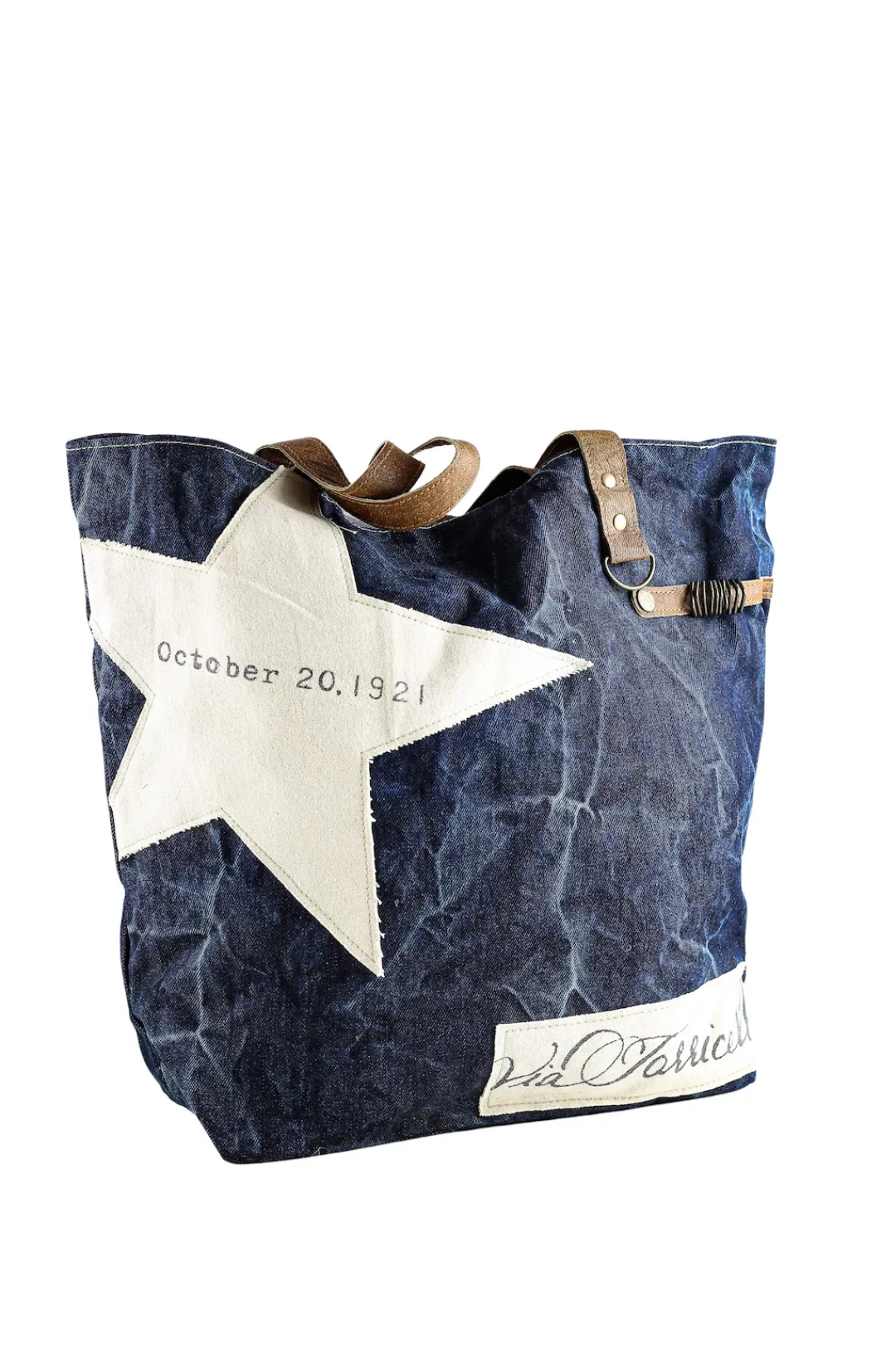 COLLEZIONE ALESSANDRO Schultertasche "Jeans Stern", aus Jeansstoff mit Lede günstig online kaufen