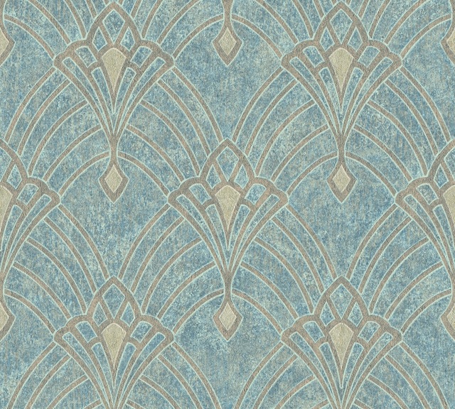 Bricoflor antik Vliestapete Im Jugendstil Vintage Tapete Hellblau Ideal für günstig online kaufen