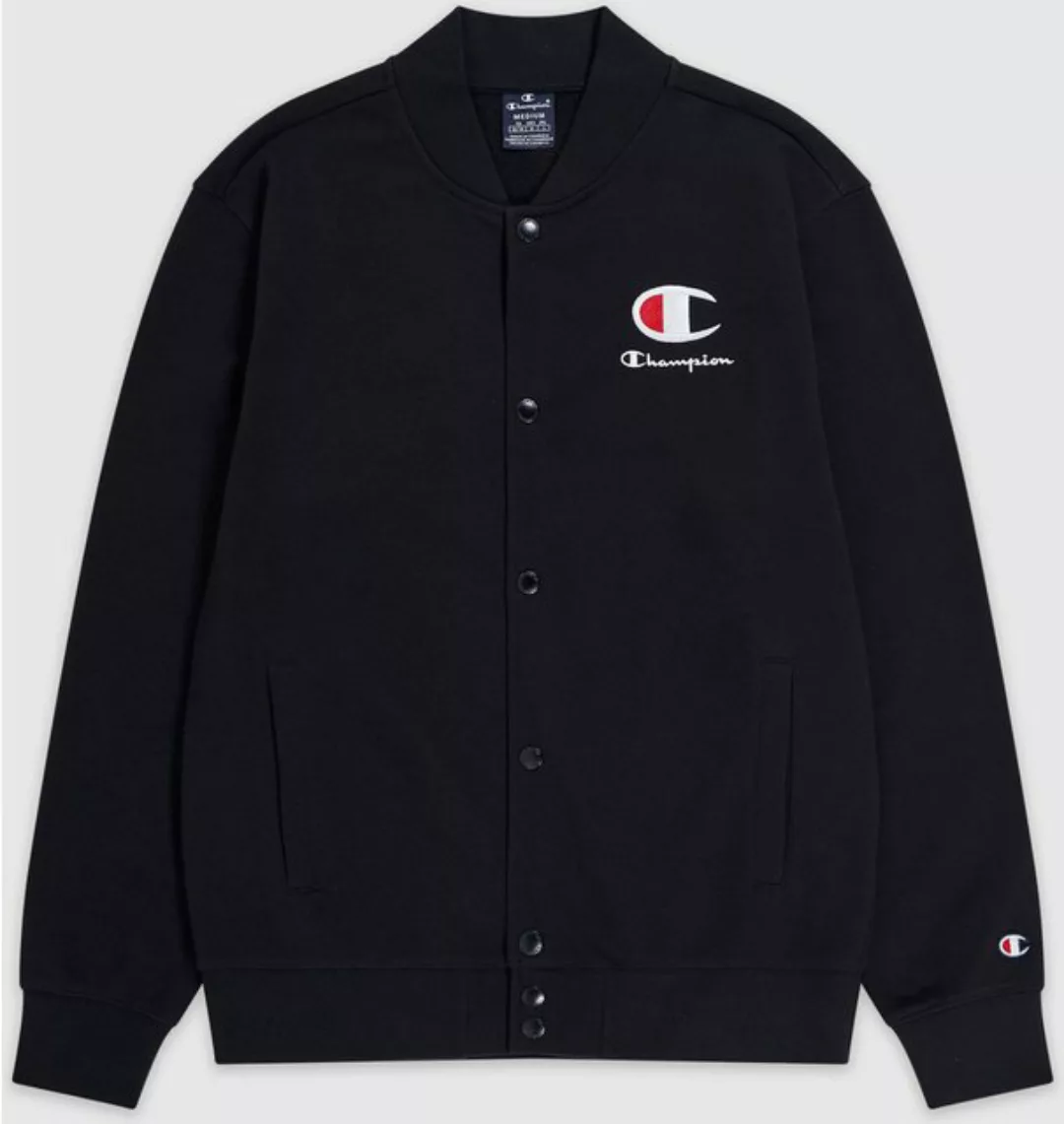 Champion Sweatshirt Herren Bomber-Sweatshirt mit Druckknöpfen - Schwarz günstig online kaufen