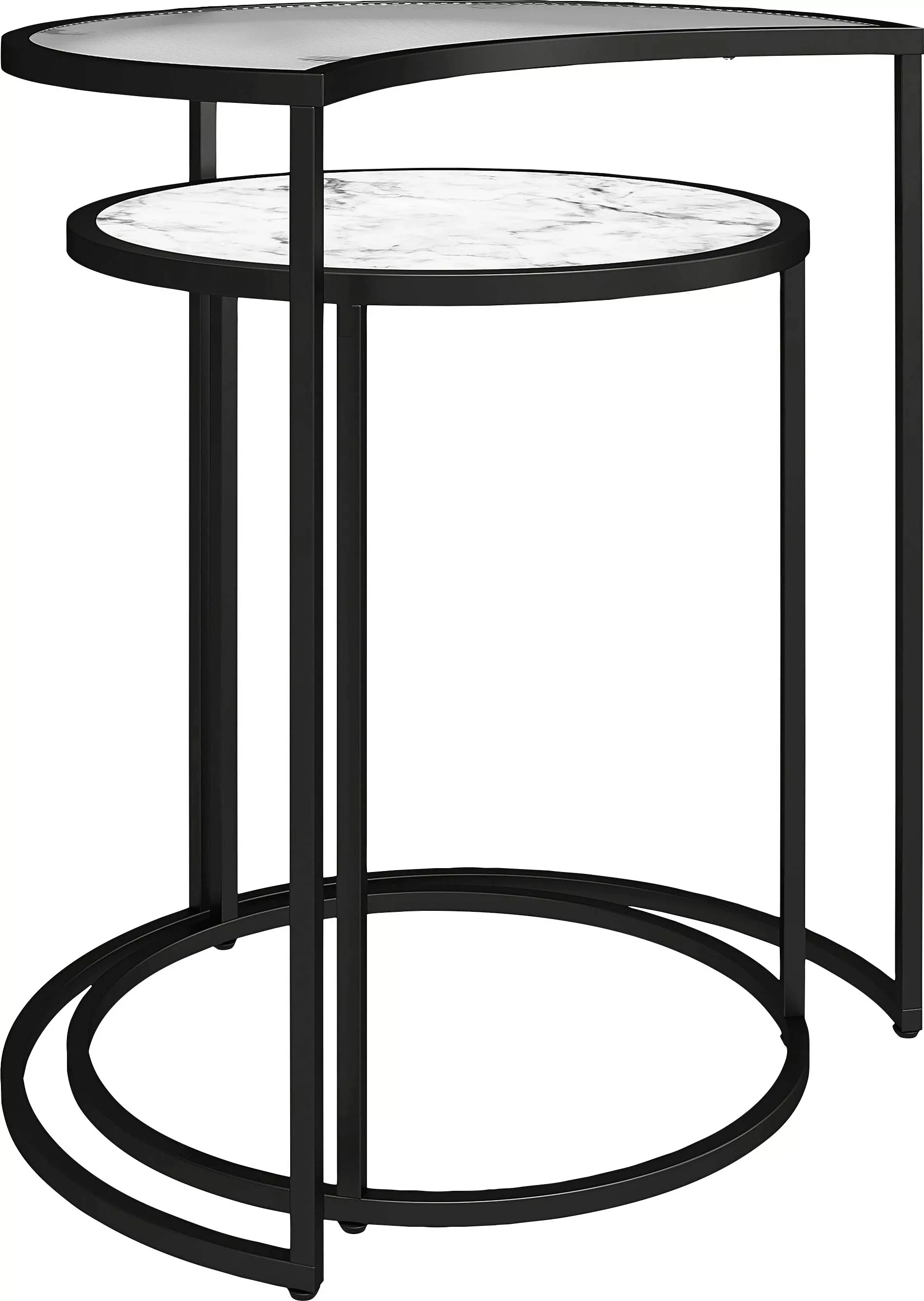 Dorel Home Beistelltisch "Moon", (2 St.), Tischplatte aus Glas, pflegeleich günstig online kaufen