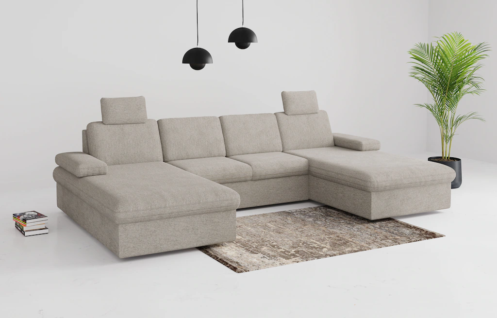 sit&more Wohnlandschaft "Moreno", mit Armteilverstellung,wahlweise mit Bett günstig online kaufen