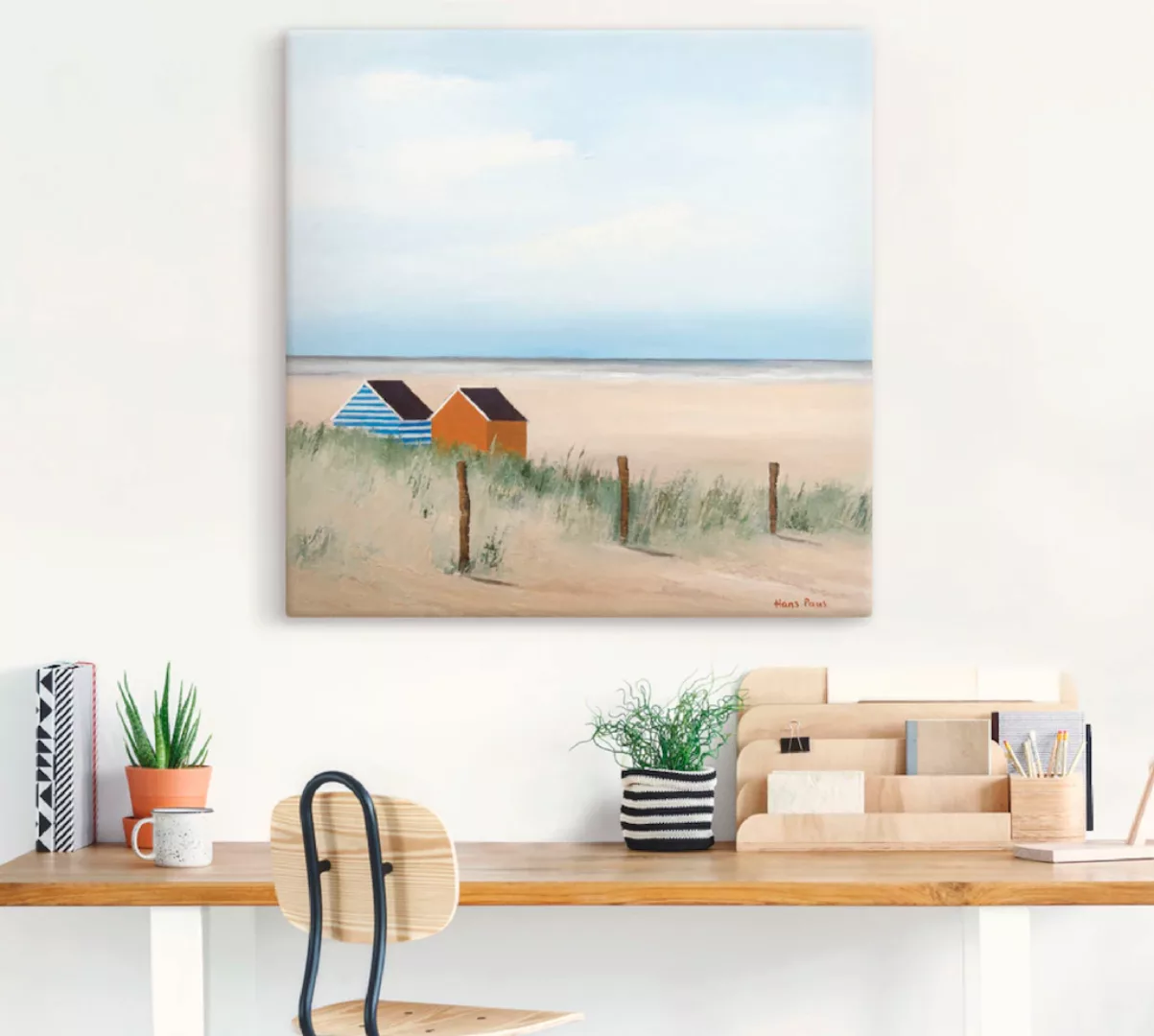 Artland Wandbild "Sonniger Morgen V", Strand, (1 St.), als Leinwandbild, Po günstig online kaufen